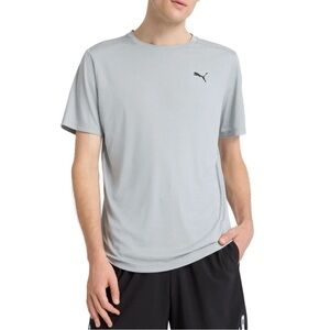 PUMA Men's Active Tee Gray Large Airy Short Sleeve Tee